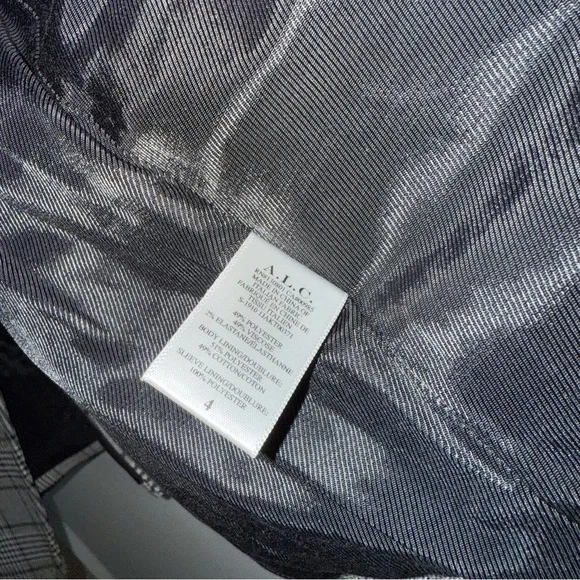 A.L.C. Sedgwick II Plaid Double Breasted Blazer Size 4 - Picture 3 of 4